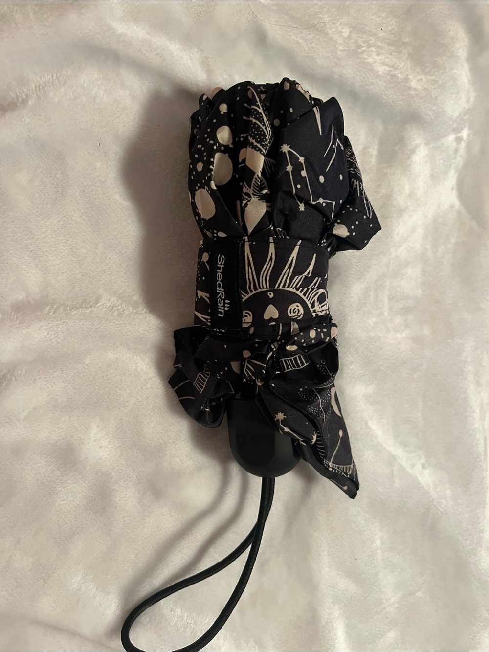 Small Black Sun & Stars Umbrella Dress Accessory